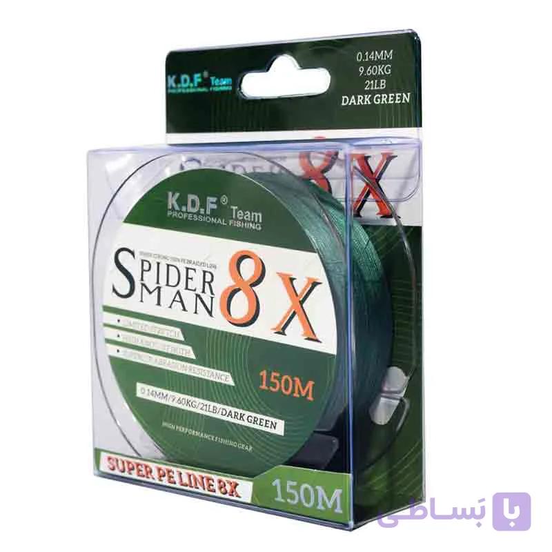 نخ ماهیگیری براید کایدا مدل KDF SpiderMan 8X – متراژ 150 متری — تصویر 1