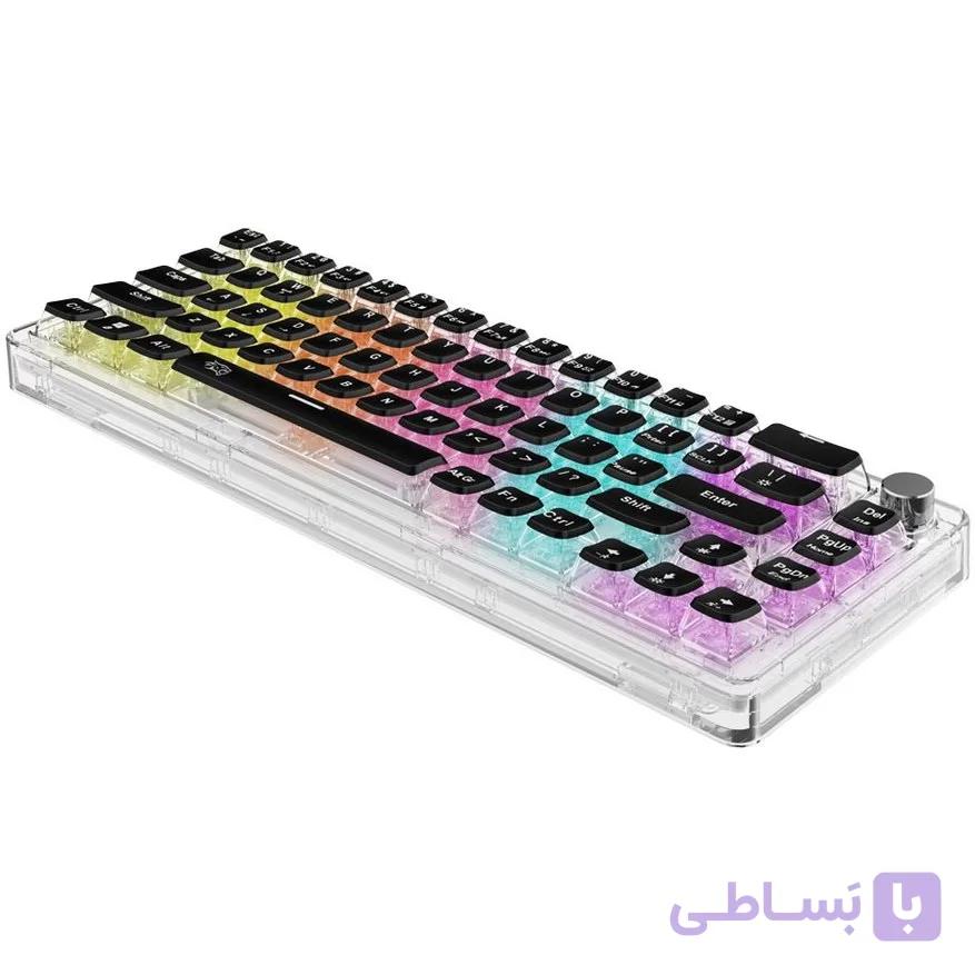 کیبورد گیمینگ مکانیکی پرودو مدل PDX223 با سیم ۶۷ کلید شفاف — تصویر 1