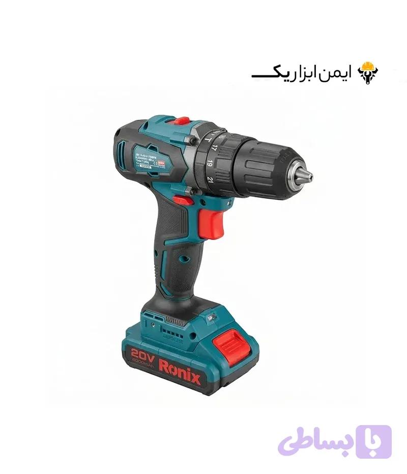 دریل پیچ گوشتی شارژی 13 میلی متری 20 ولت رونیکس (Ronix) مدل 8900 — تصویر 1