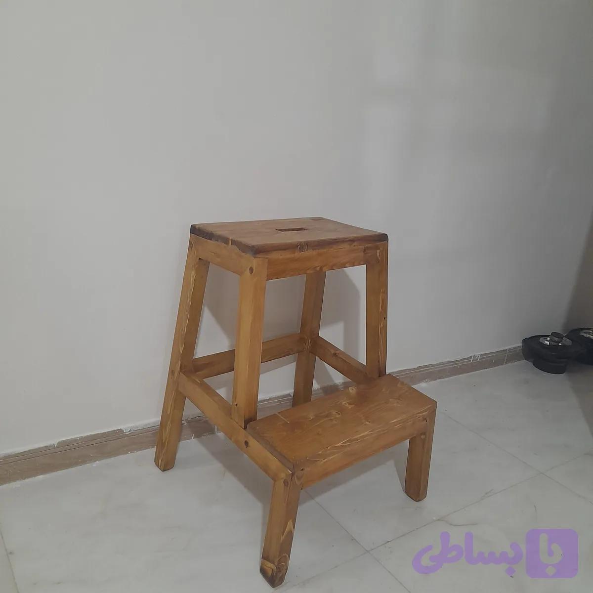 چهارپایه چوبی — تصویر 1