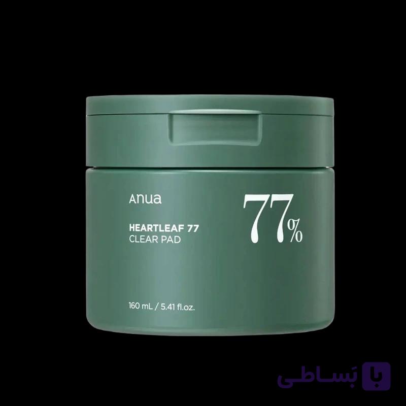 پد پاک کننده و تسکین دهنده آنوا Anua Heartleaf 77 Clear Pad بسته 70 عددی