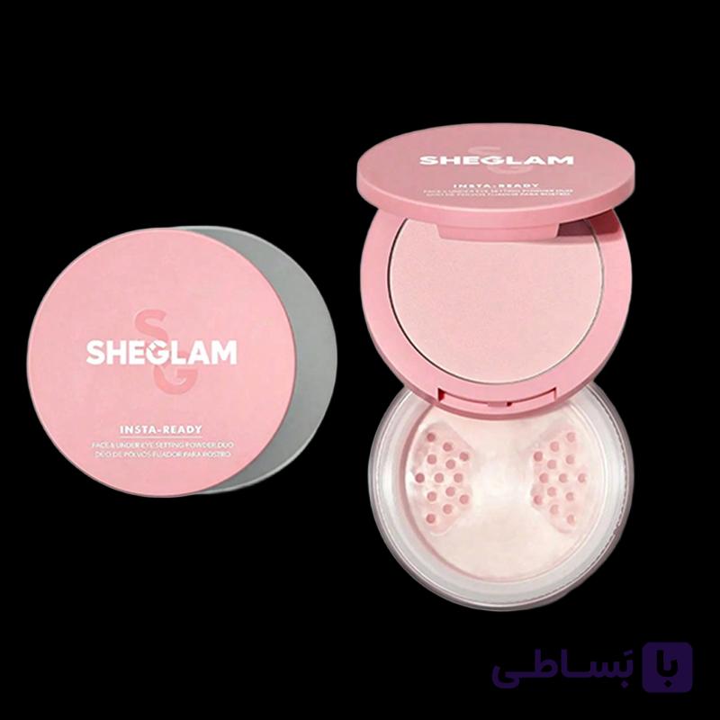 پودر فیکس دوگانه شیگلم SHEGLAM Insta-Ready Face & Under Eye Setting Powder Duo رنگ Translucent