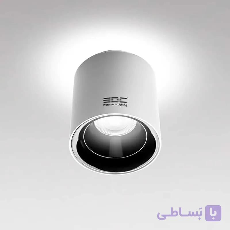 چراغ سقفی استوانه EDC مدل دابل افکت 20 وات بدنه سفید طبیعی — تصویر 1