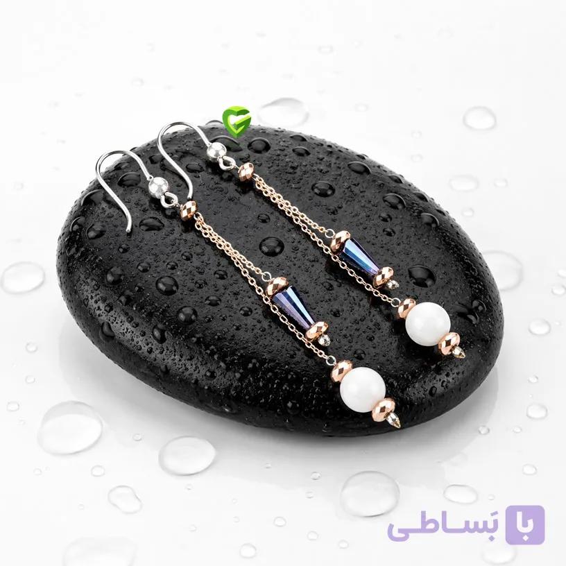 گوشواره نقره توپی کد2596