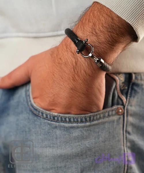 دستبند استیل مردانه OMEGA کد 434