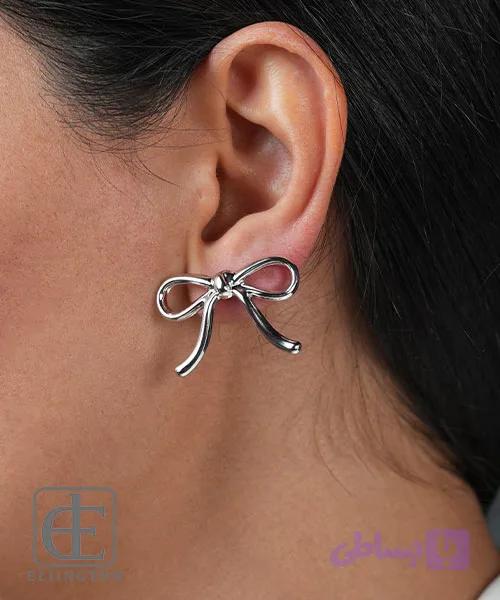 گوشواره استیل BOWTIE کد 2104