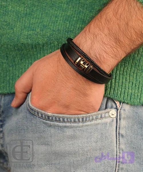 دستبند استیل مردانه HERMES کد 430 — تصویر 1