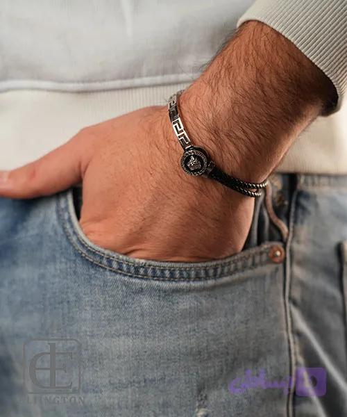 دستبند استیل مردانه Versace کد 433