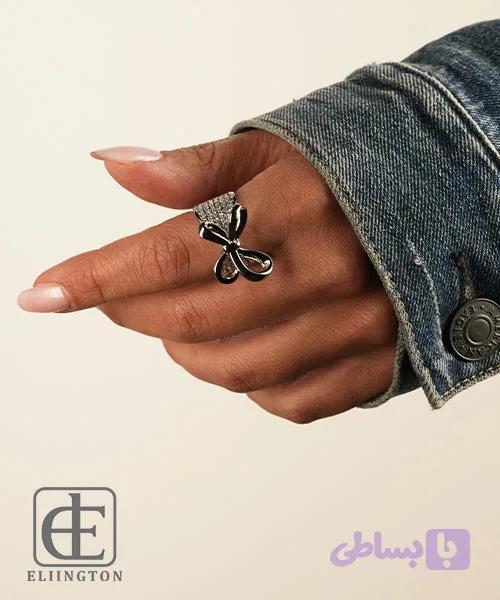 انگشتر استیل BOWTIE کد 140