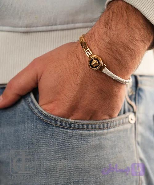 دستبند استیل مردانه Versace کد 432