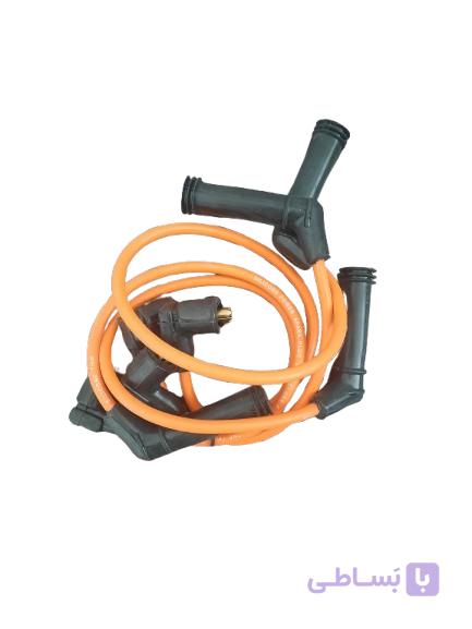 وایر شمع تقویتی سیلیکونی 8mm نارنجی پراید زیمنس — تصویر 1