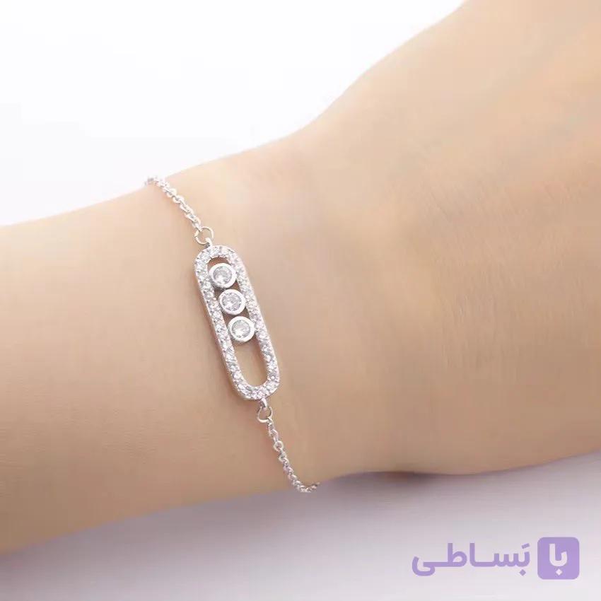 دستبند نقره مسیکا خارجی 0023