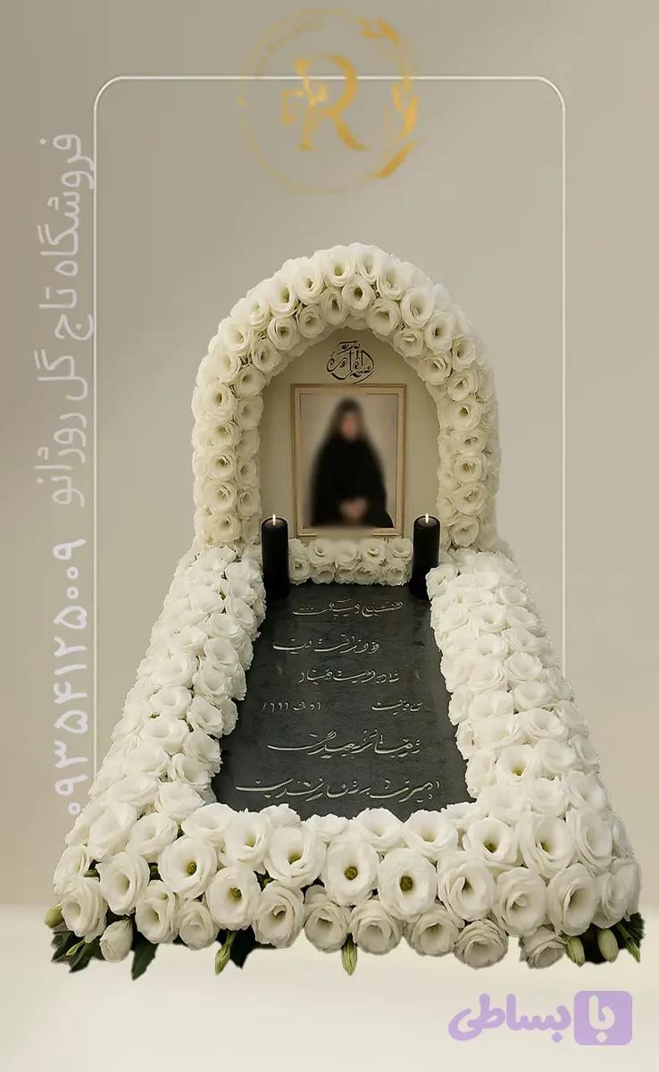 گل آرایی سنگ قبر کد 223