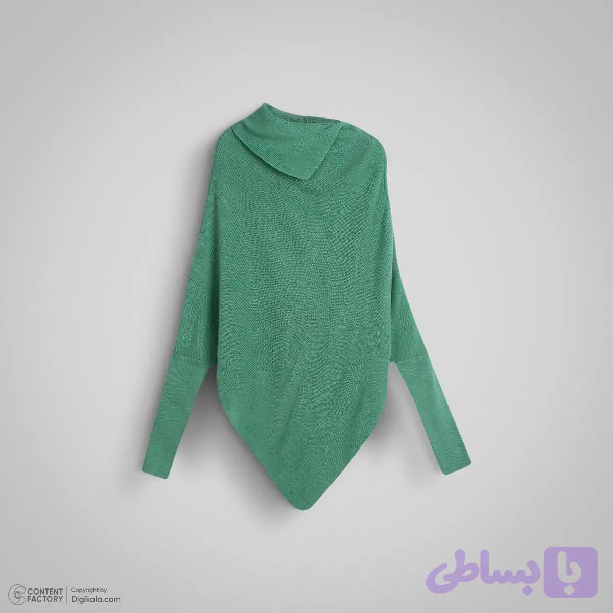 پلیور یقه اسکی زنانه مدل PMM10 سبز روشن — تصویر 1