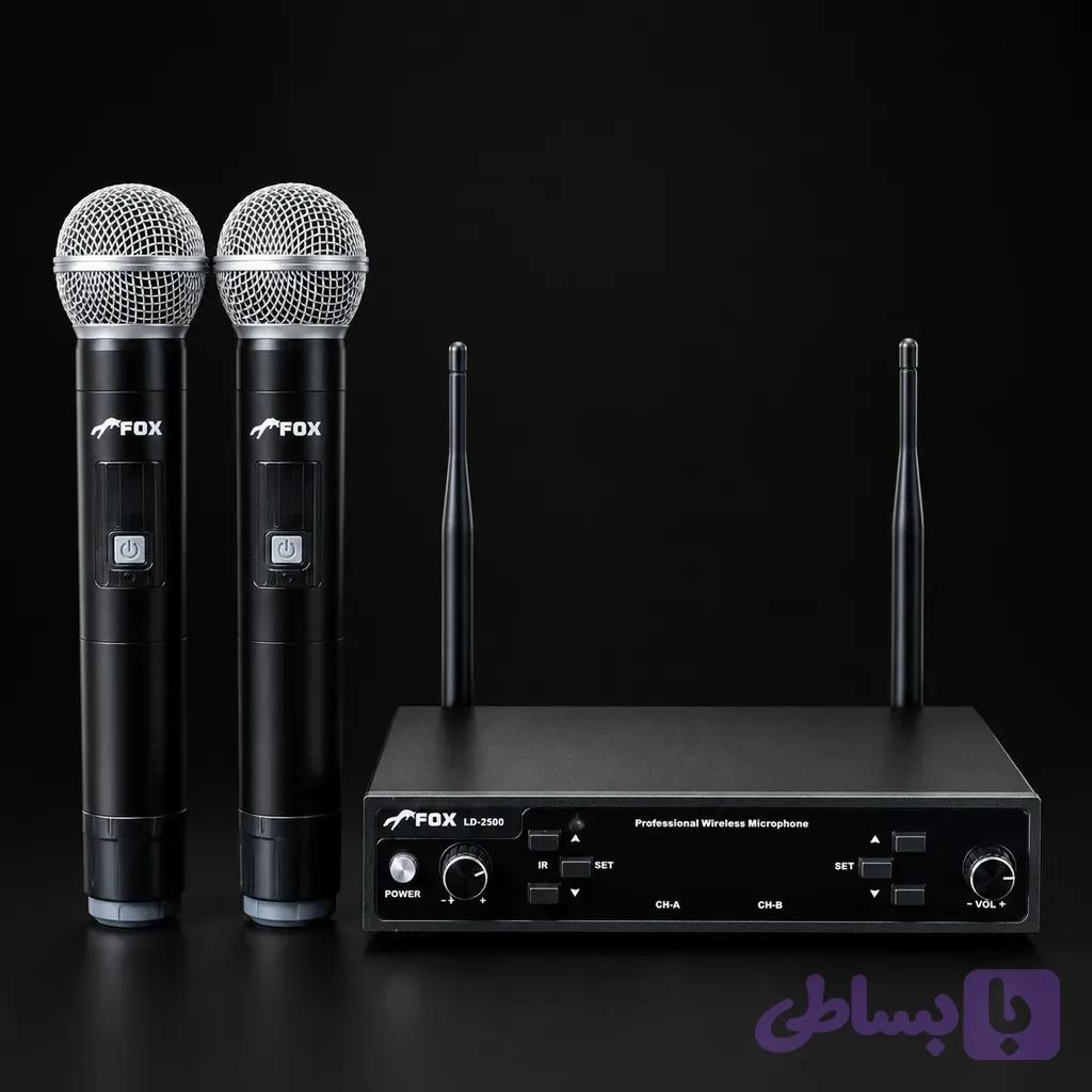 میکروفن بیسیم دوکانال FOX LD-2500 — تصویر 1