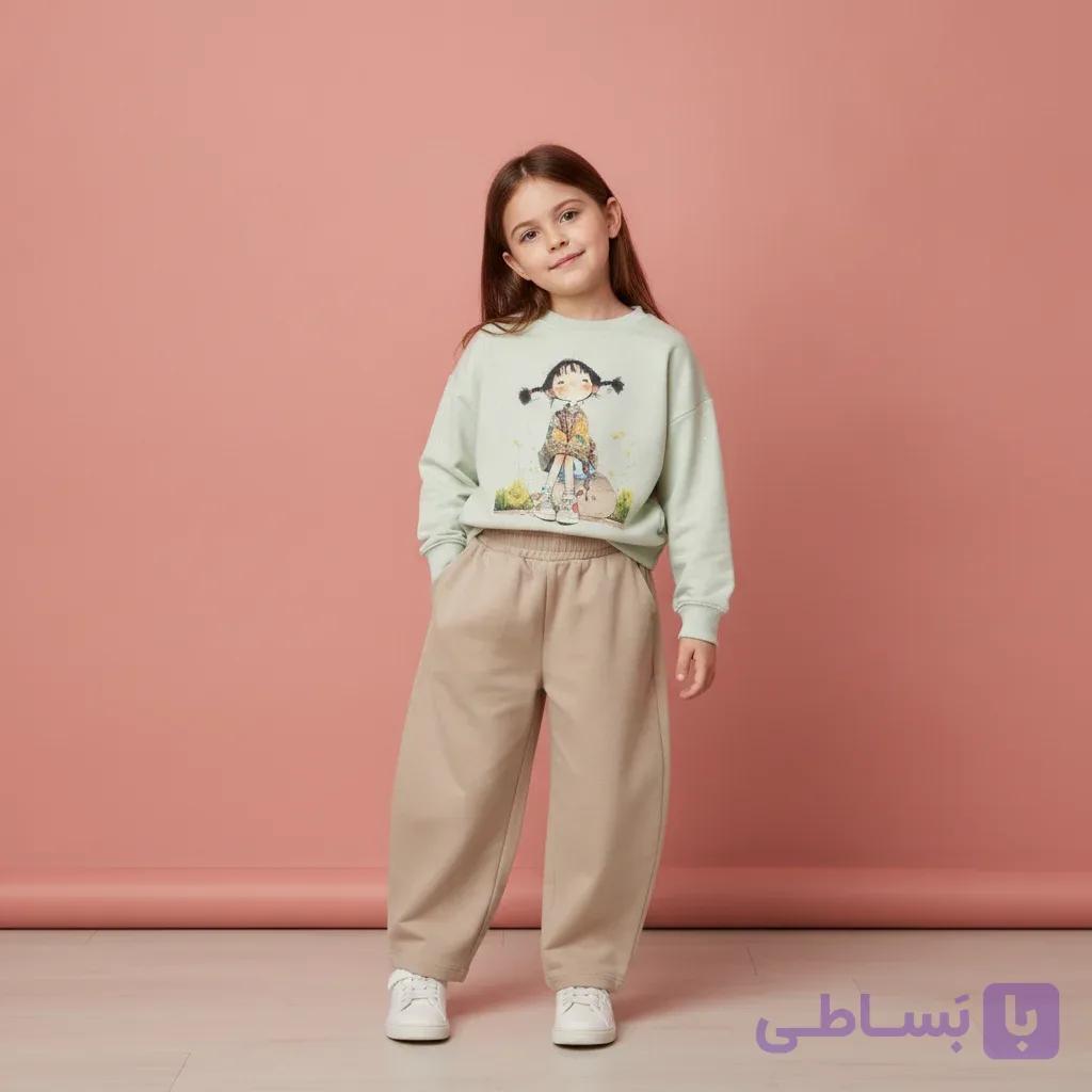 169 – بلوز دورس وارادتی پاییزه دخترانه شاین دار — تصویر 1