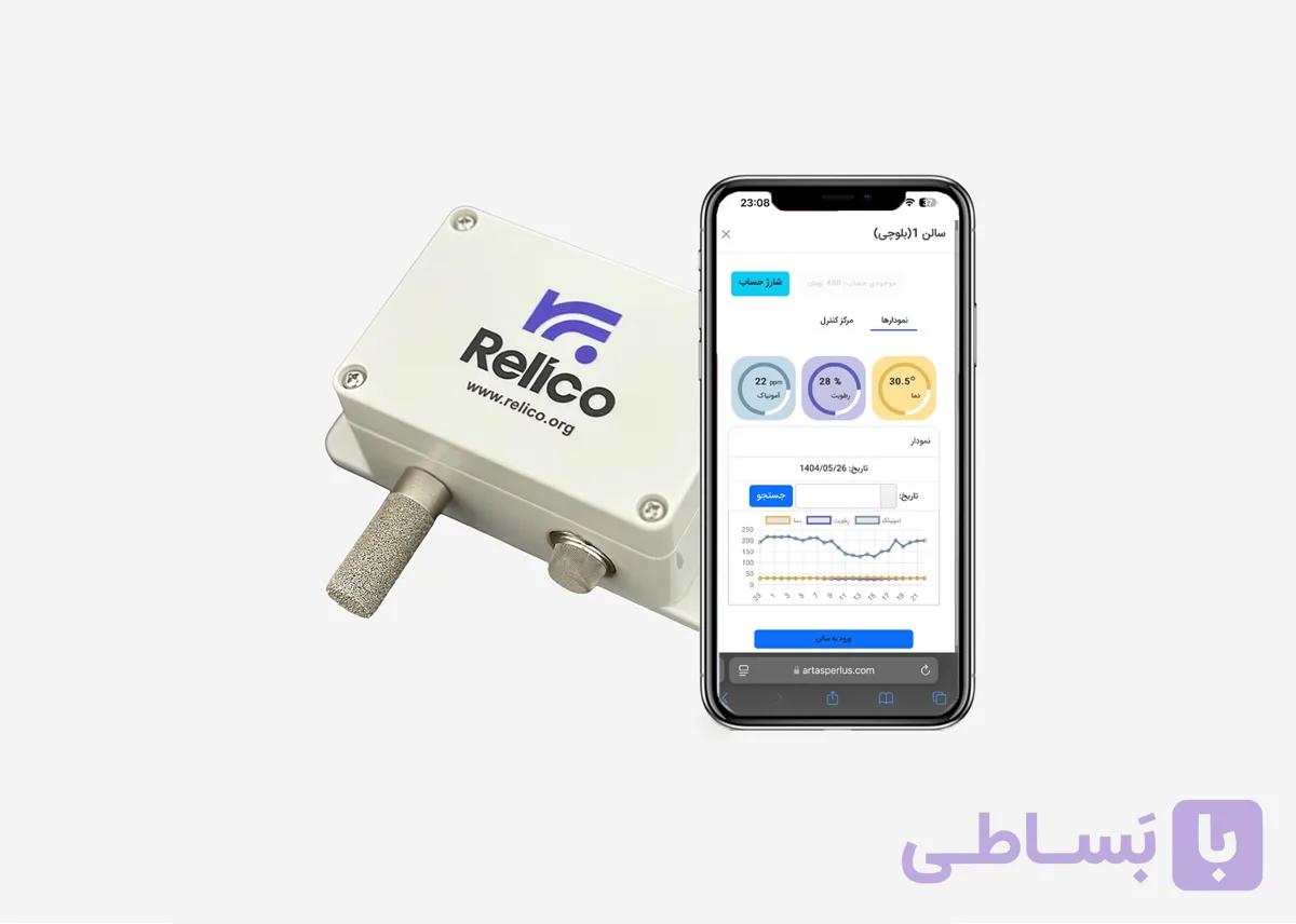 سنسور دما رطوبت آمونیاک رلیکو مدل Smart Atmos