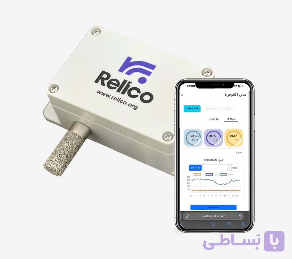 سنسور دما و رطوبت رلیکو مدل Atmos