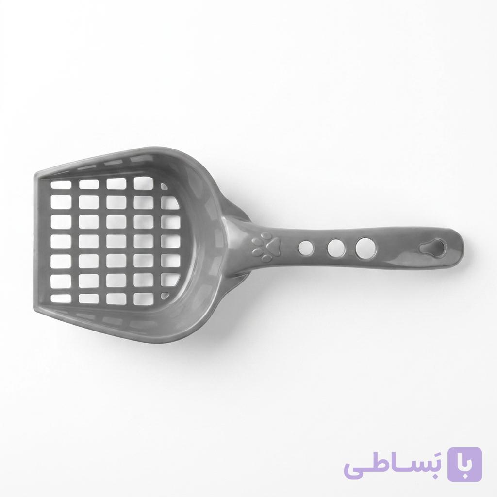 بیلچه خاک گربه ساده رنگ خاکستری سایز 1