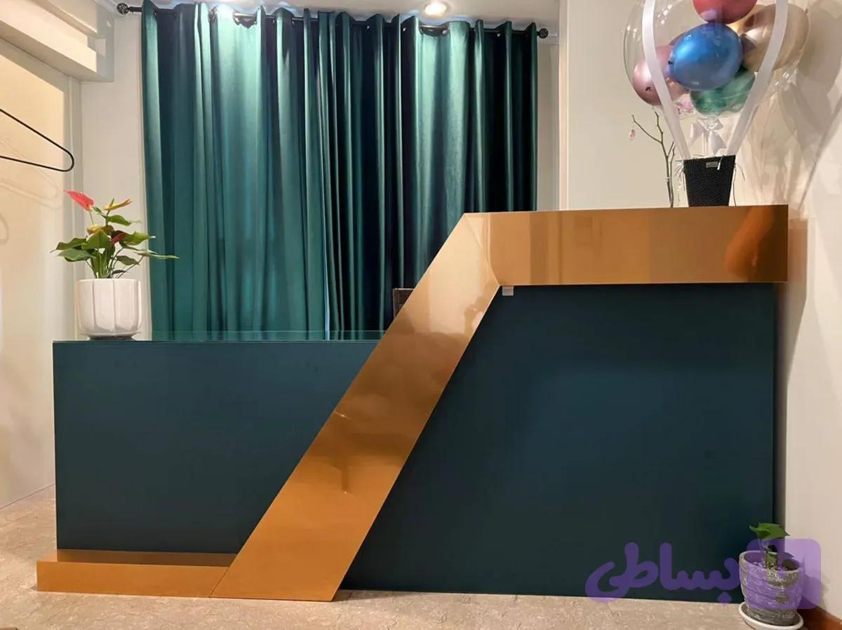 میز کانتر آبنوس جنس ام دی اف کد R311 قابل سفارش در ابعاد و رنگ های مختلف