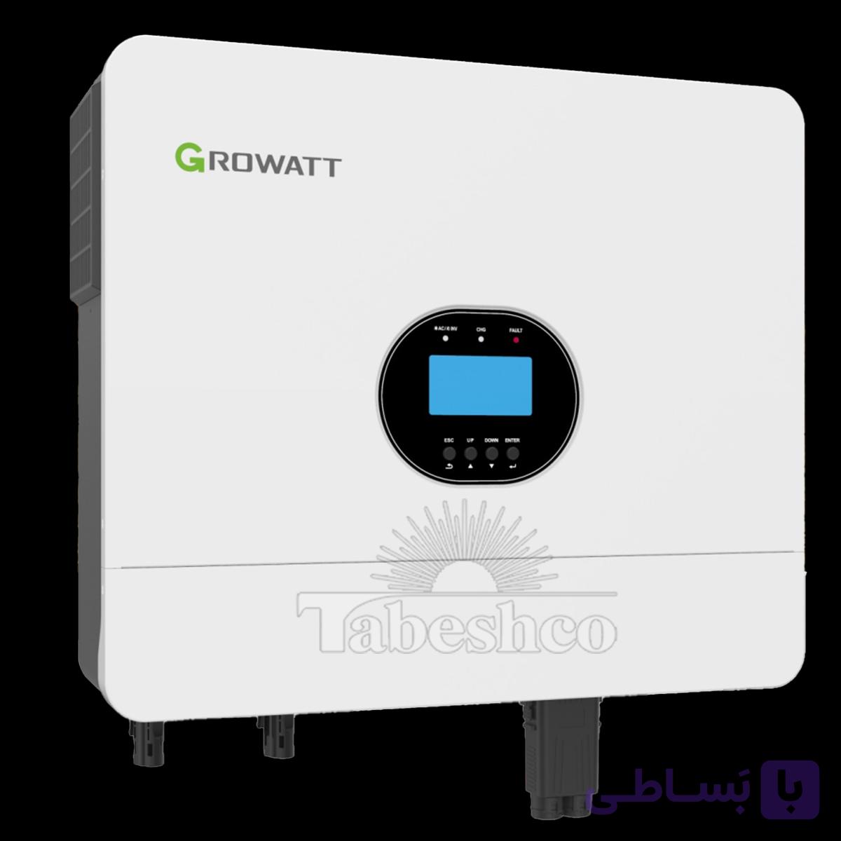 سانورتر 6 کیلووات، 48 ولت، 100 آمپر MPPT برند Growatt مدل SPF 6000 ES Plus