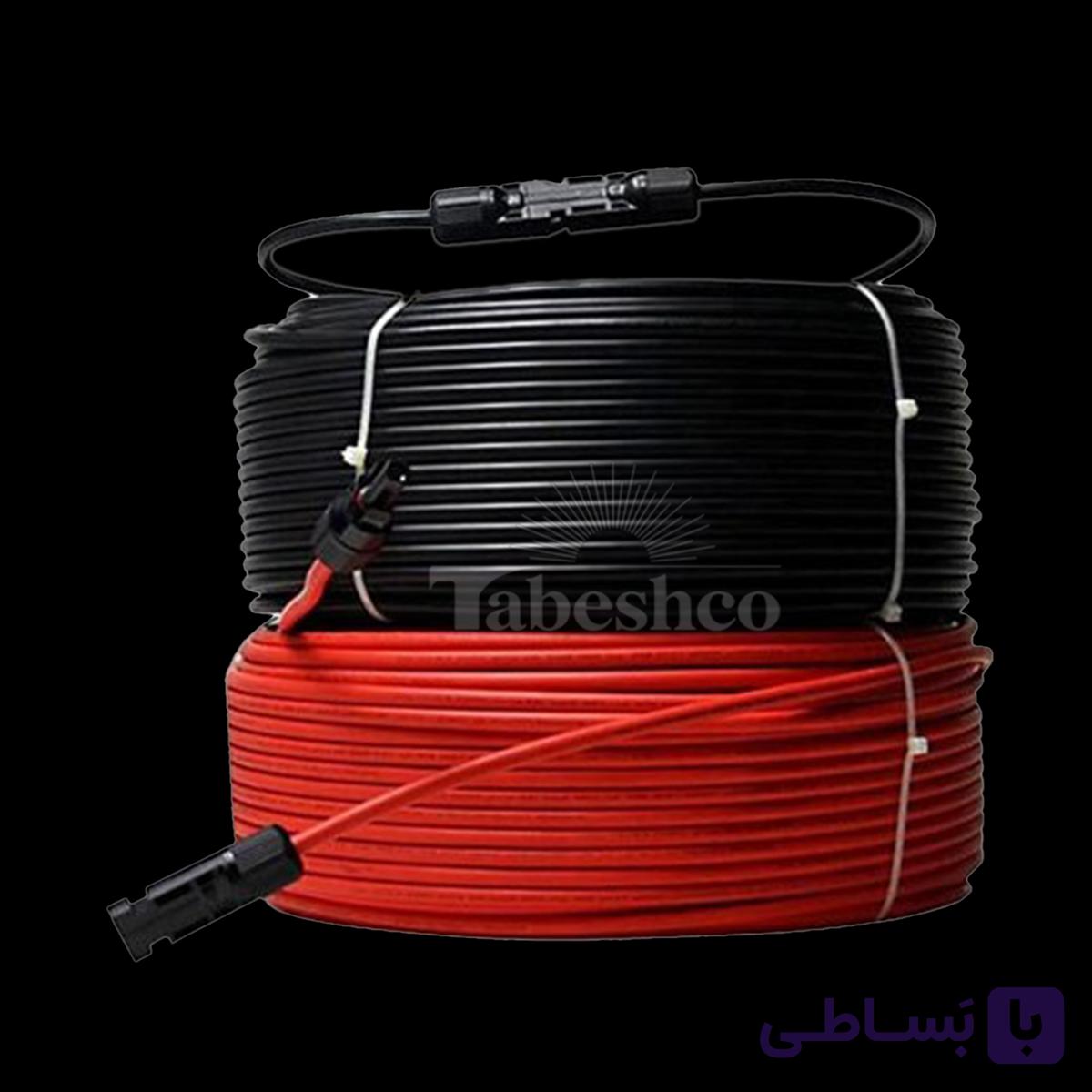 کابل 6*۱ dc مخصوص پنل سولار(متر طول)