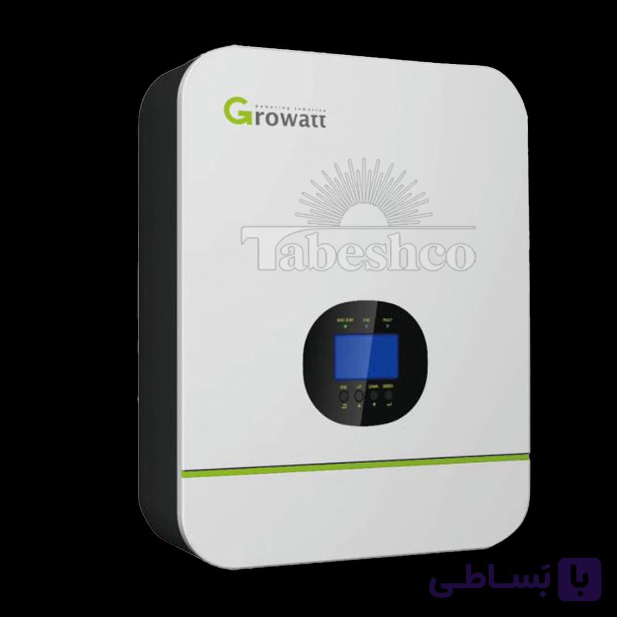 سانورتر 2 کیلووات، 24 ولت، 50 آمپر MPPT برند Growatt مدل SPF 2000TL HVM