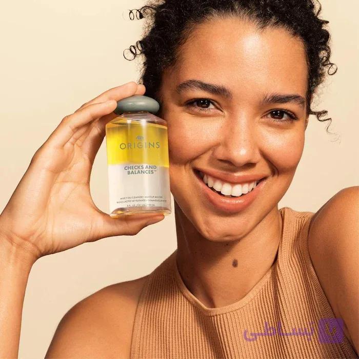 پاک کننده آرایش روغنی و شیری چک اند بالانس اوریجینز 15 میل Origins Checks And Balances™ Milky Oil Cleanser + Makeup Melter — تصویر 1