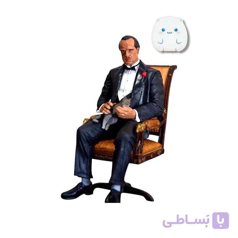 ​خرید فیگور پدرخوانده روی صندلی مدل دون ویتو کورلئونه با گربه در سال2026