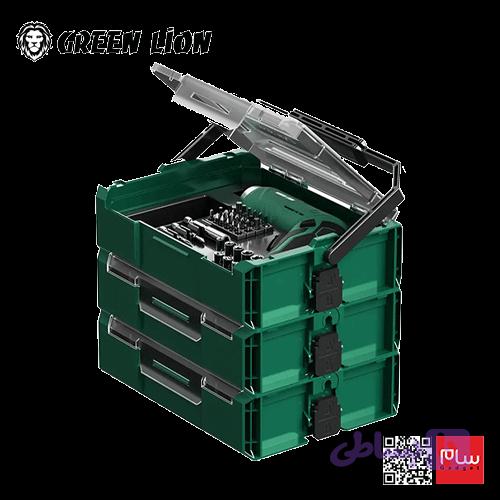 جعبه ابزار Green Lion GTS-700 | مجموعه ۲۱۳ پارچه — تصویر 1