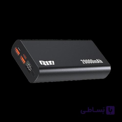 پاوربانک 20000 میلی‌آمپر PQBD مدل PB02 — تصویر 1