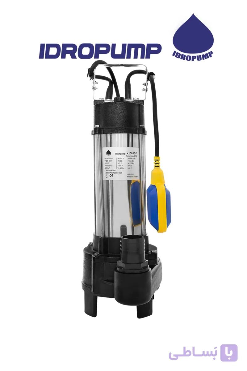 لجنکش 12 متری 3 اینچ خردکن دار فلوتردار ایدرو IDROPUMP V2200DFگارانتی یکساله — تصویر 1