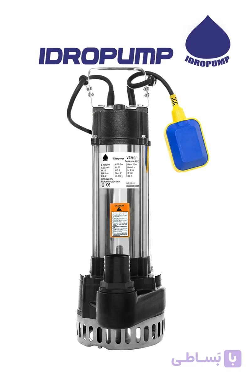 لجنکش 17 متری 3 اینچ فلوتردار ایدرو IDROPUMP V2200Fگارانتی یکساله — تصویر 1