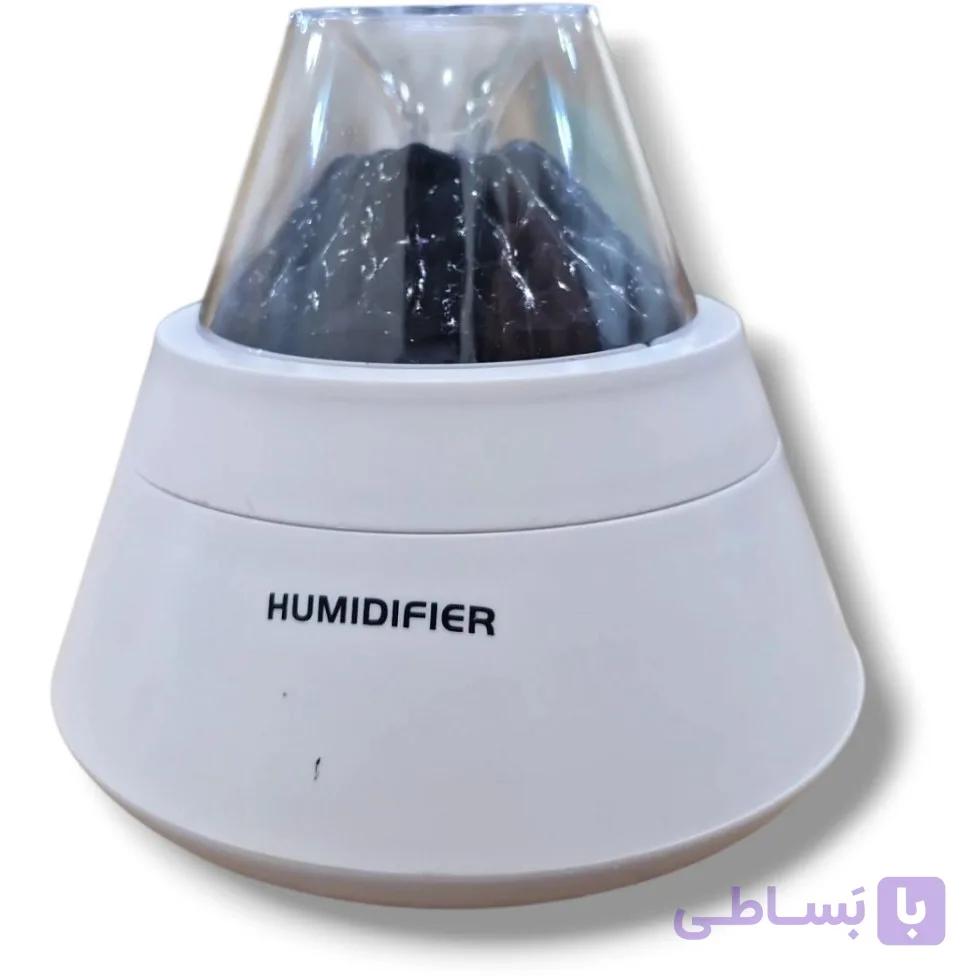 بخور سرد و رطوبت‌ساز رومیزی طرح آتشفشان Volcano Humidifier با افکت گدازه و چراغ LED رنگی