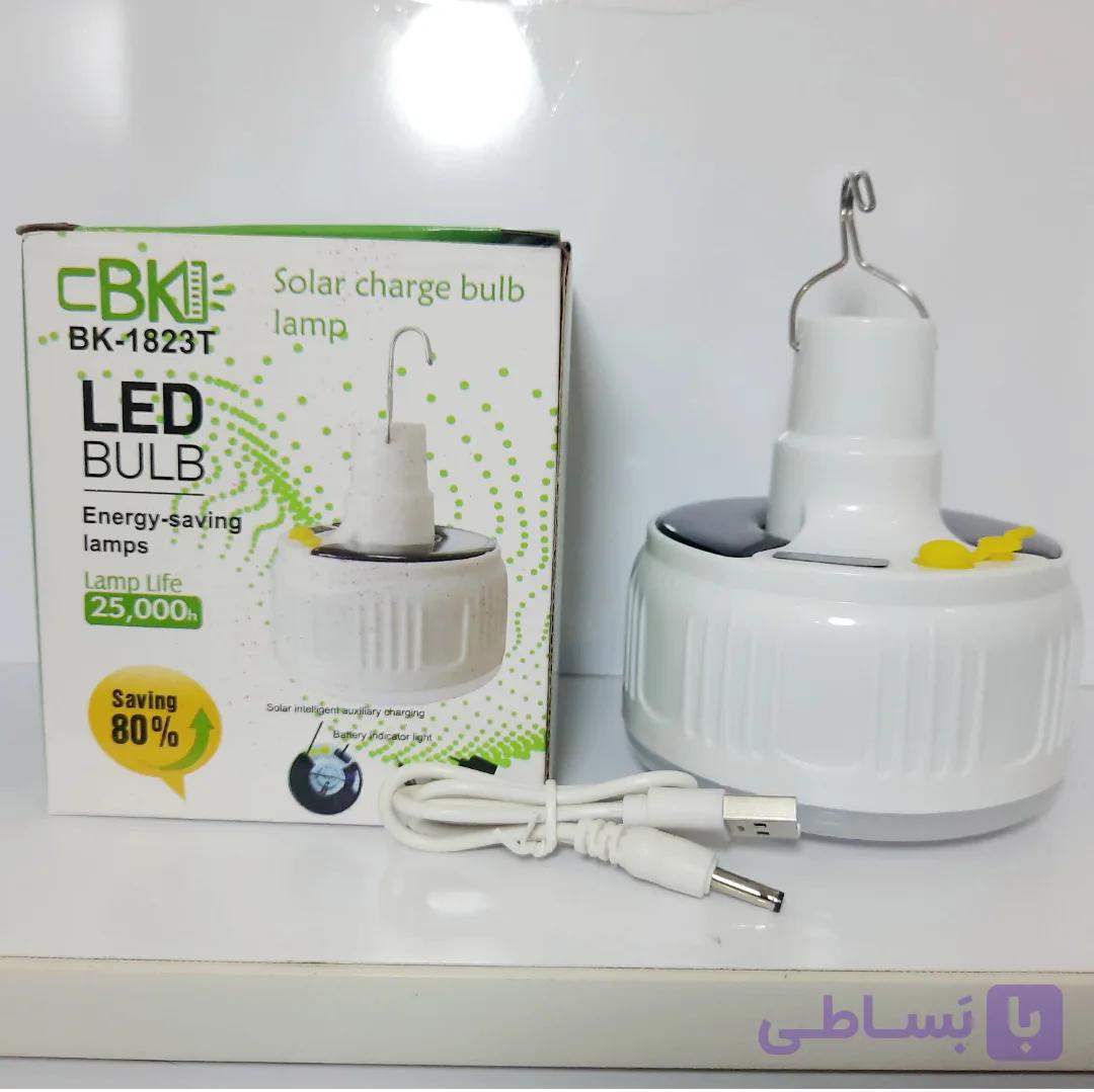 لامپ شارژی خورشیدی LED مدل BK1823T – کم‌مصرف، قابل حمل و ضدآب