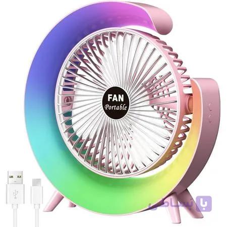 پنکه رومیزی شارژی dazzle مدل «Colorful Desktop Fan»
