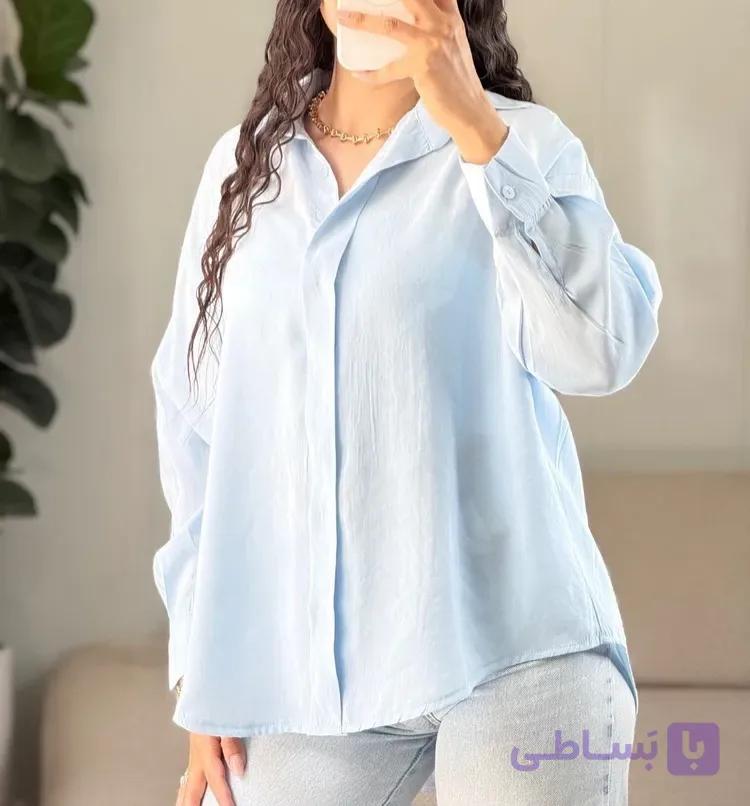 شومیز سیلک (دکمه مخفی) — تصویر 1