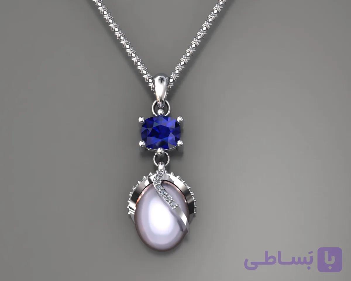 اویز جواهر زنانه نیل ماه (بدون ساپورت گذاری)