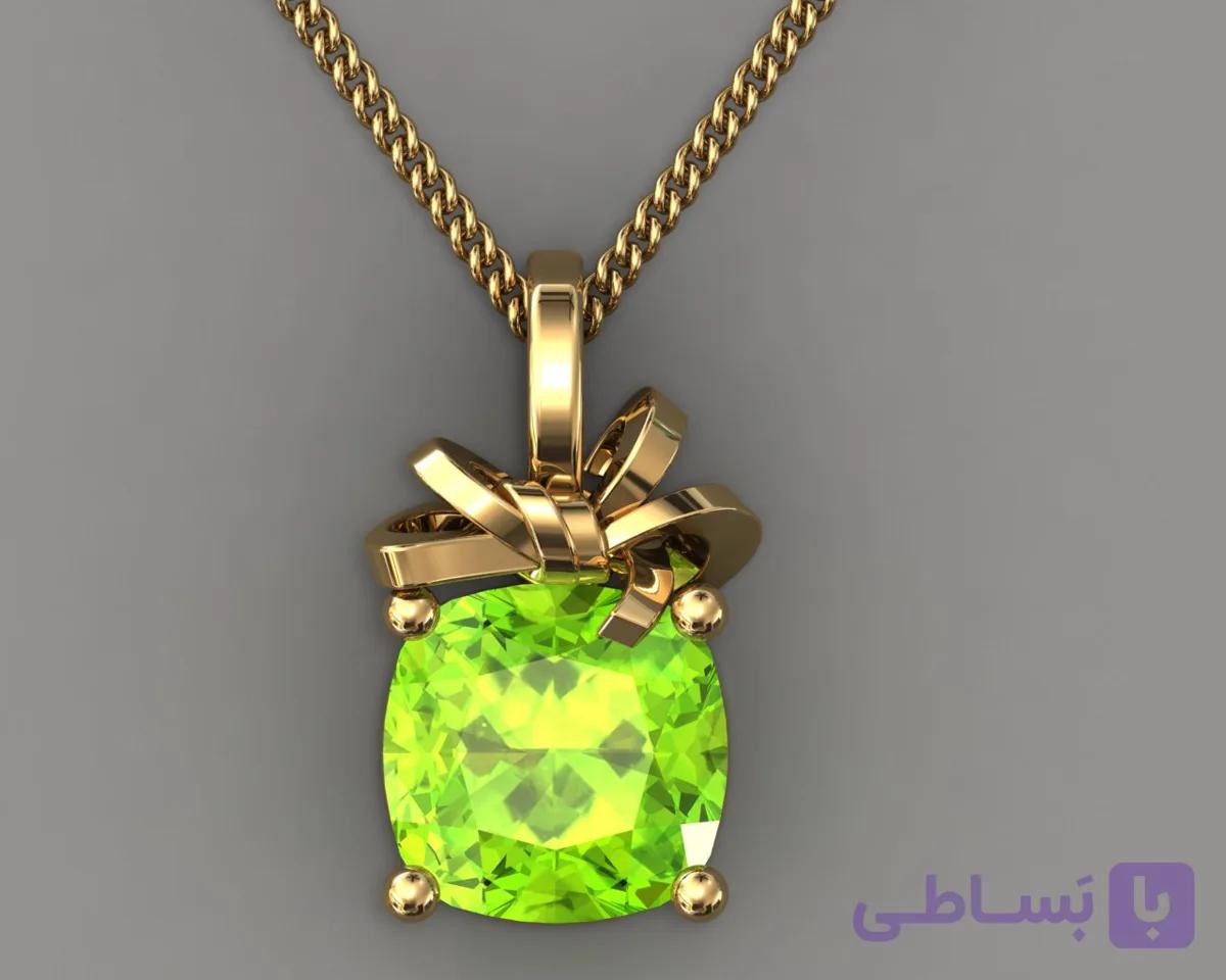 آویز جواهر زنانه نیلگون (بدون ساپورت گذاری)