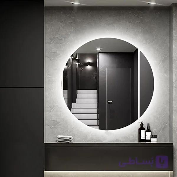 آینه آزالیا مدل بک لایت نوردار گرد 70