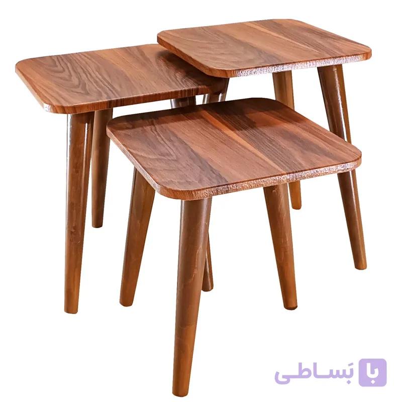 میز عسلی مربع سه سایز مدل مینیمال سه عددی