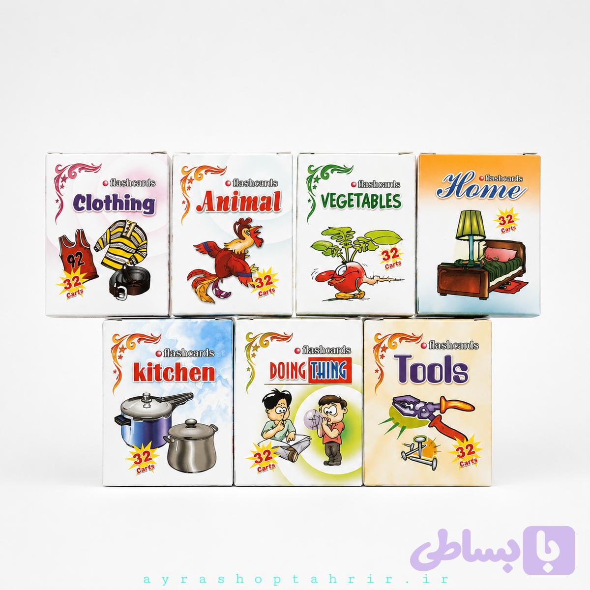 پک 32 عددی فلش کارت انگلیسی موضوعات مختلف