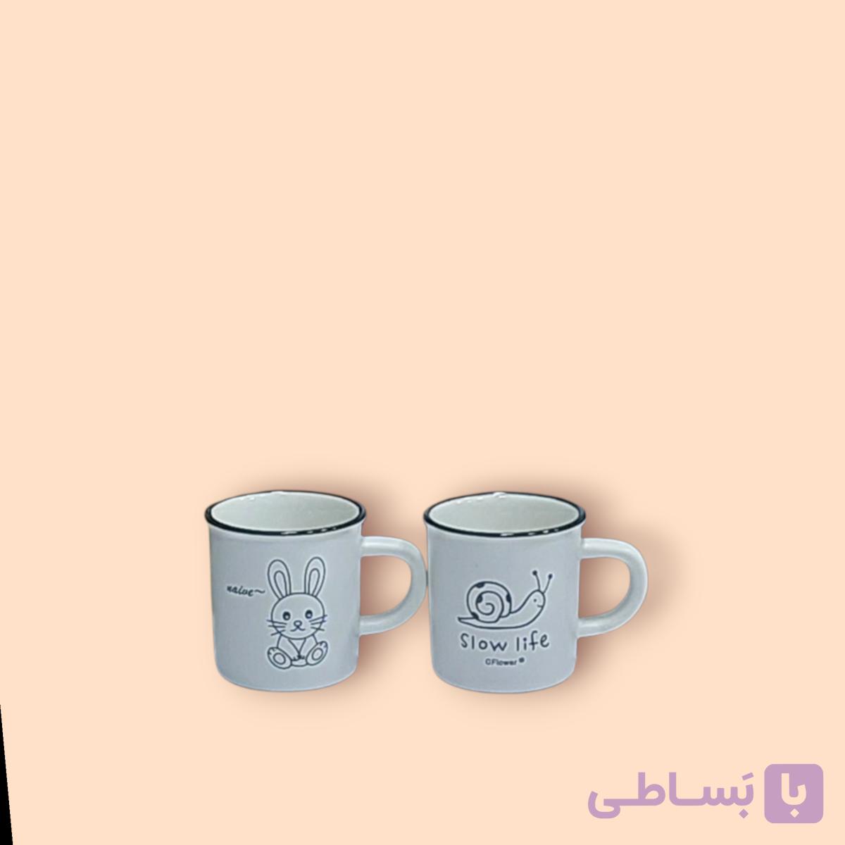 شات قهوه سرامیکی طرح نوشته (جعبه دار)