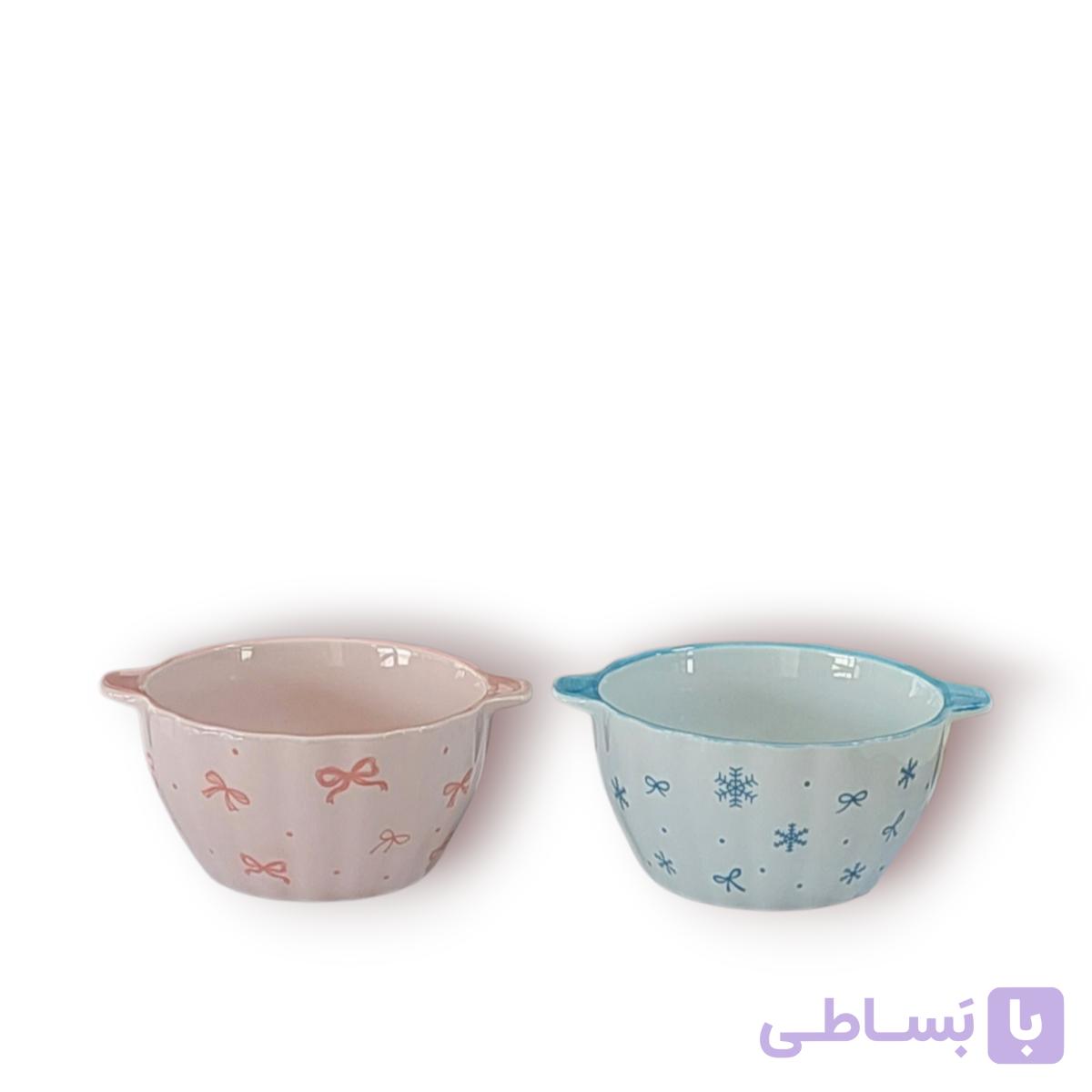 کاسه سوپ خوری شیاردار سرامیکی پینترستی (بدون جعبه )