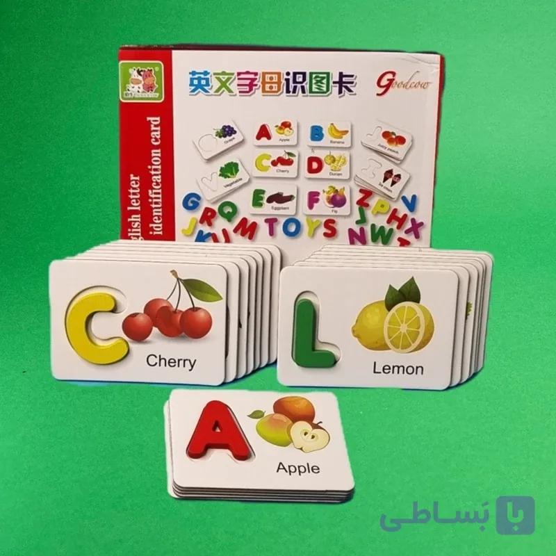 فلش کارت چوبی حروف انگلیسی