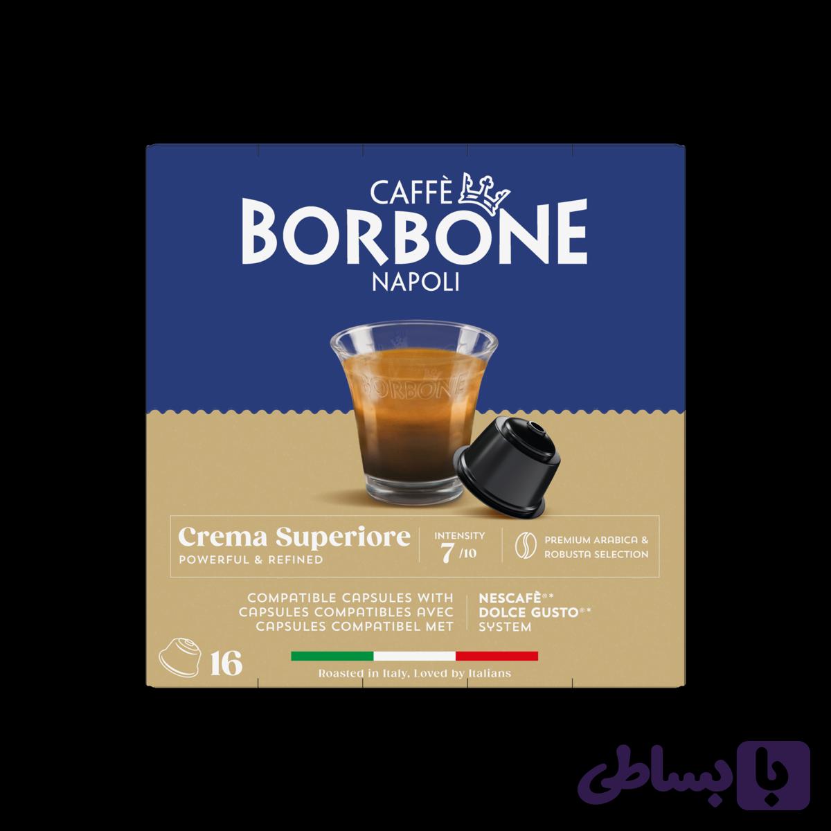 کپسول دولچه بوربن مدل crema superiore بسته 16 تایی