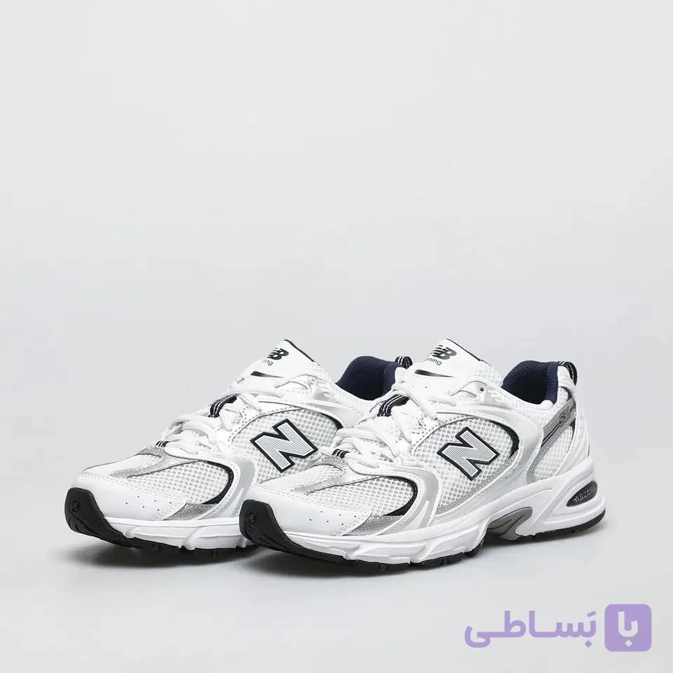 کتونی نیوبالانس 530 سفید سرمه‌ای – New Balance 530 White Navy