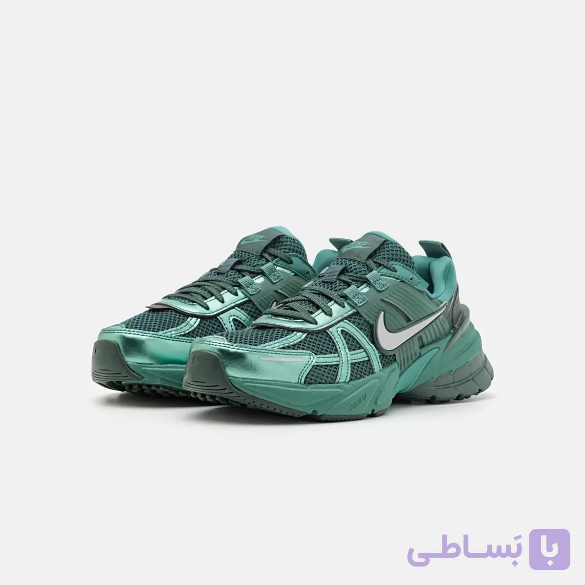 کتانی رانینگ نایک v2k رنگ سبز کله غازی nike v2k run