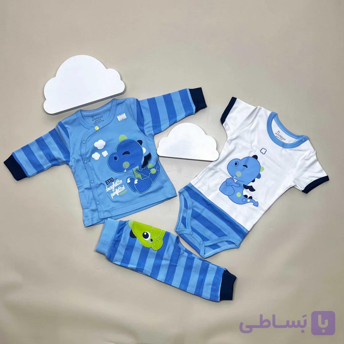 ست نوزادی دانالو طرح دایناسورآبی