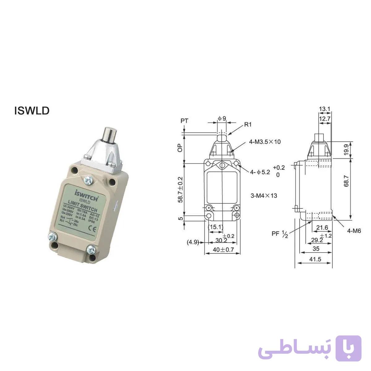 لیمیت سوئیچ فشاری ISWLD آی سوئیچ الکتریک